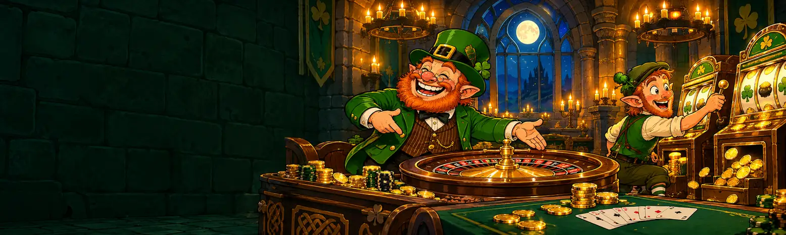 Slots, roulette and card games in the Luckzie Casino lobby